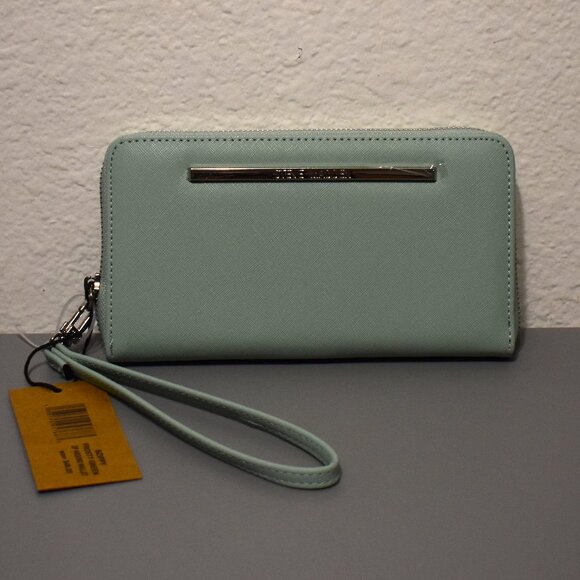 Steve Madden Handbags - NWT Steve Madden Frosty Green Zip Around Wristlet Wallet